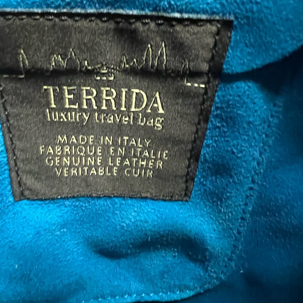 TERRIDA Solar Bag Tote Shopper Genuine Leather Made In Italy.!! - Picture 8 of 10